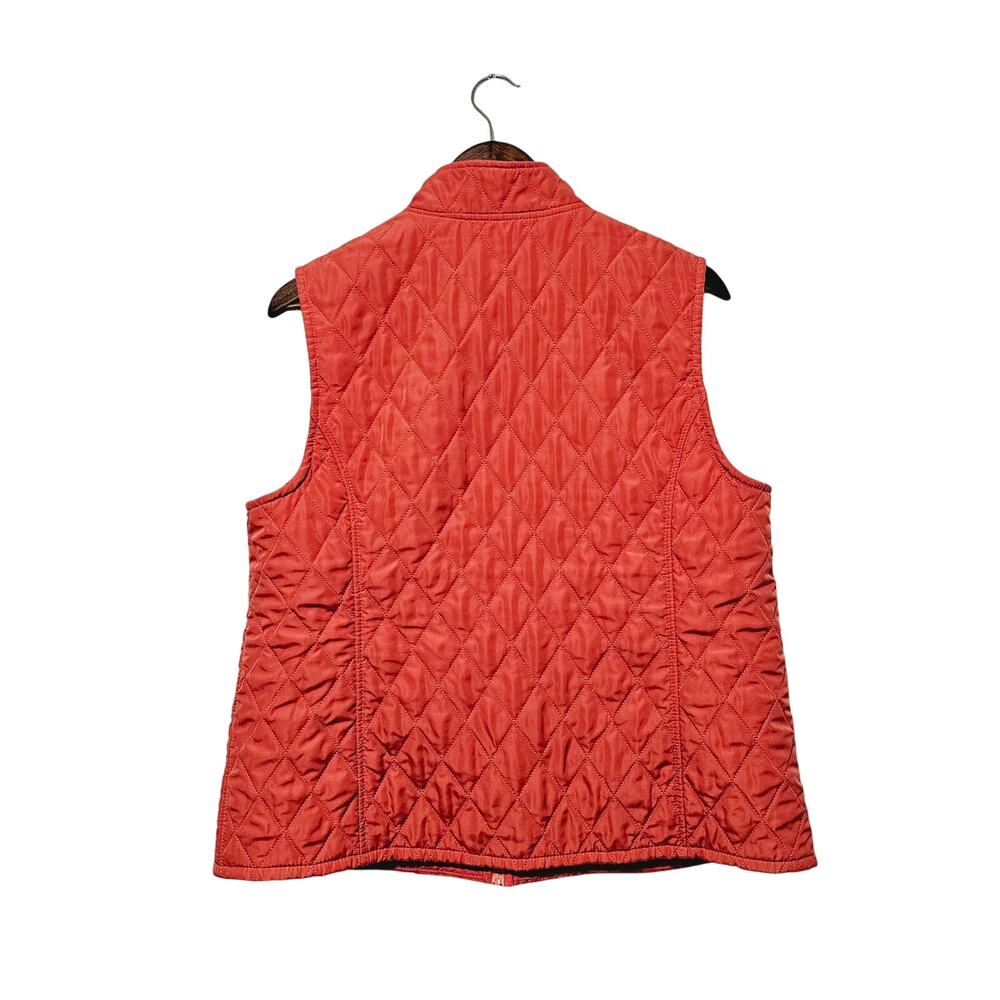 Quilted Reversible Women's Vest - Pockets Both Sides. Salmon and white. - Picture 3 of 10
